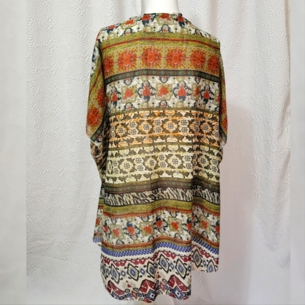 2/$30 🌾Live 4 TRUTH Kimono Boho Sheer Jacket - Picture 5 of 9